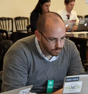 Justin at the White House Hackathon